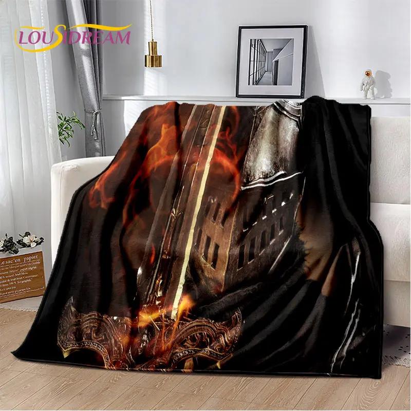 Cavalier Knight Templar Crusaders Game Měkká plyšová deka, flanelová deka Hodící deka do obývacího pokoje Ložnice Postel Sofa Piknik