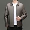 Men's Genuine Leather Jackets Men's New Autumn and Winter Dad Clothes Middle-aged Men's Leather Jackets