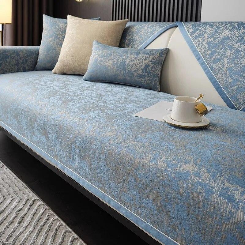 Luxury Chenille Sofa Cushion Four Seasons Universal Anti Slip Premium Leather Sofa Cover Simple Cover Cloth Towel Cushion