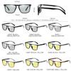 Available Trendy Flat Top Square Photochromic Glasses Stylish Sports Eyewear for Car Running Driving Vacation Travel and Fishing