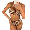 Talos Dámské sexy leopardí hadí potisk Plavky Vycpaná podprsenka Kalhotky s nízkým vzestupem Bikiny