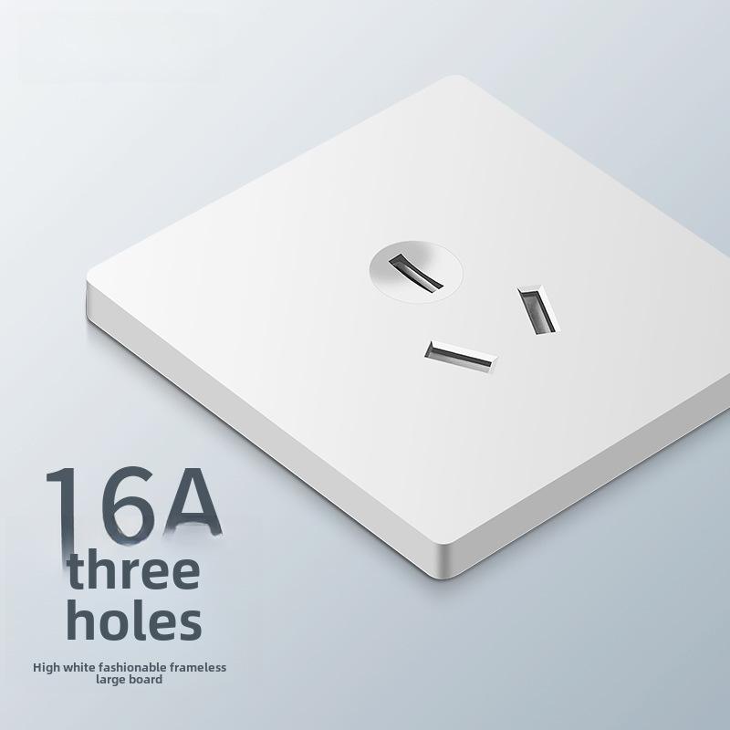 Panou priză comutator simplu/dublu ascuns tip 86 cu comutator electric intermediar și priză cu cinci găuri