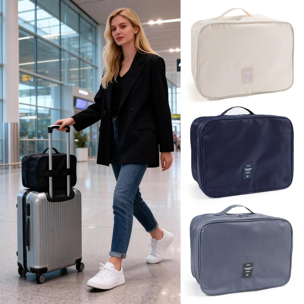 Upgraded Multi-layer Travel Shoe Bag Waterproof Sturdy Sneakers Storage Bag Zipper Portable Storage Box Store 4 Pairs of Shoes