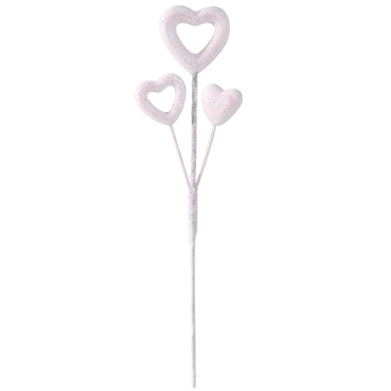 

35cm Love Heart Foam Artificial Branch Decoration for Home Wedding Marriage Decor Valentine s Day DIY Gift Ornaments Accessories 3Pcs білий