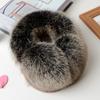 Winter Natural Real Fox Fur Earmuffs Plush Warm Decorate Women Cute Solid Ear Warmer Headphones Neck Warm Bib Scarf