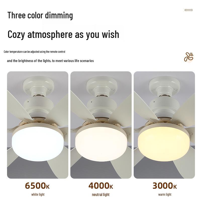 Ferngesteuerte LED-Blumen-Ventilatorleuchte mit E27-Sockel und stufenloser Dimmung für Zuhause