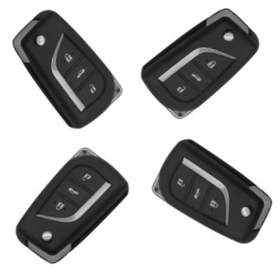 Fits FT Taiwan Highlander/Wish/Corolla 3-Button 433MHz Folding Remote Key