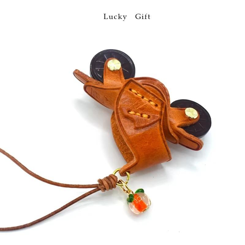 Flying Little Motorcycle~ Leather Car Pendant, Car Pendant, Handmade Keychain Bag Pendant, Hand Account Bookmark Tide