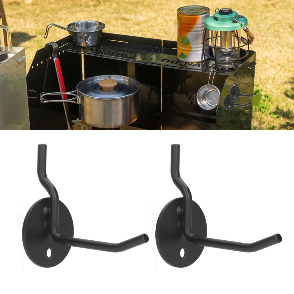2PCS Pegboard Hole Hooks Metal Peg Wall Shelf Display Hook for Outdoor Camping Barbecue