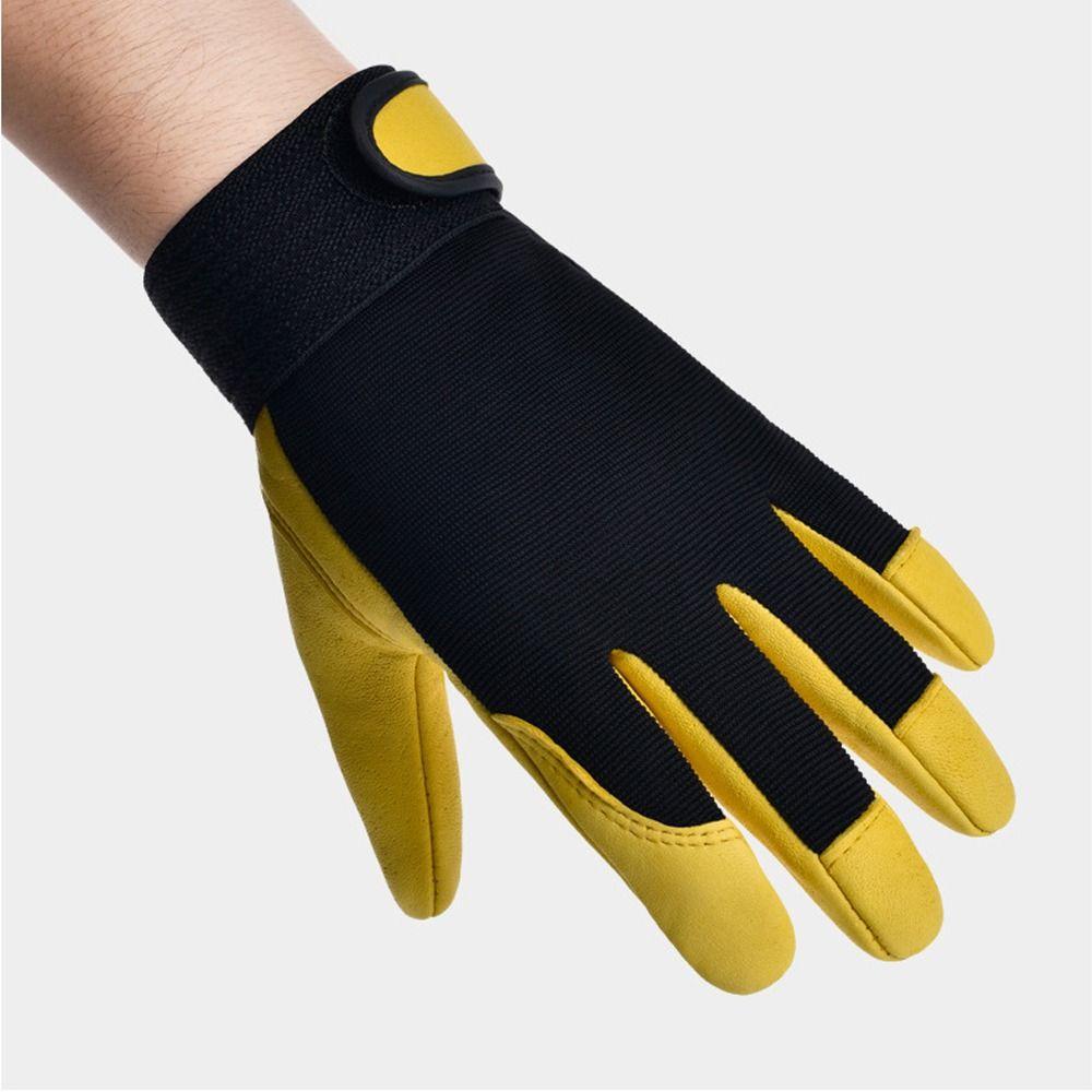 Professional Thickened Labor Insurance Gloves Wear-Resistant Flex Grip Leather Work Gloves Comfortable Protective Gloves Welding