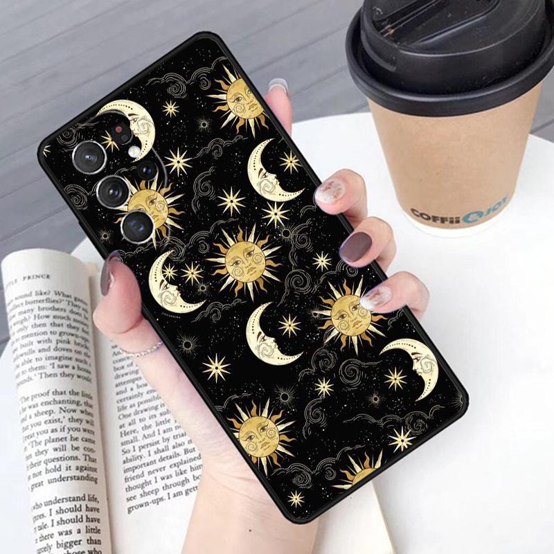 Sun Moon Face phone case Cover For Samsung Galaxy S24 S25 Ultra S21 S22 Ultra S10E Note 10 Plus Note 20 FE S23