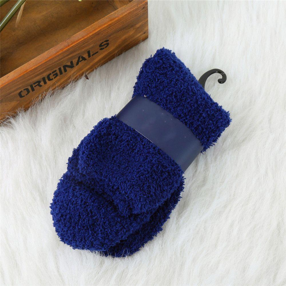 7 Colors Home Warm Men Women Cashmere Fluffy Socks Floor Bed Sleep