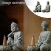 Meditating Buddhas Figurine Stone Sculpture with Tealight Holder Meditation Statue Garden and Indoor Decoration