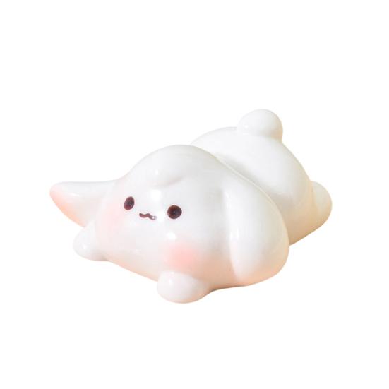 Миниатюрные фигурки кроликов Мультяшные кролики Миниатюрные фигурки Маленькие животные из смолы Украшения для сказочного сада для кукольного домика DIY Микро-ландшафт B