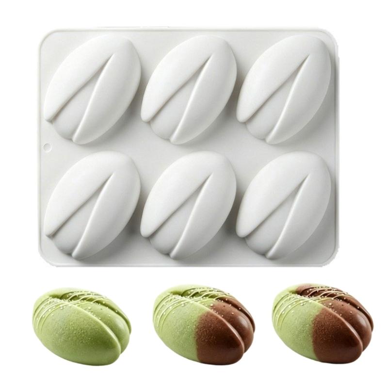 Chocolate Treat Tray with 6 Nut Shell Cavities, Flexible Baking Form for Table Service, Dessert Display, Daily Use, and Creative Serving Presentation