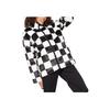 Vans Checkerboard Pattern Stand Collar Jacket Women Outerwear Black White VN0A5LJ5705