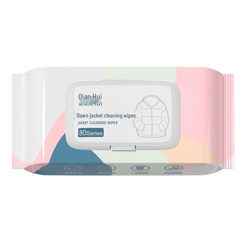 Portable No-Rinse Down Jacket Stain Remover Wet Wipes for Oil and Clothing Stains
