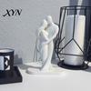 Vielseitige Heimdekoration Abstrakte menschliche Körperstatue, Weibliche Figur die Liebe umarmt Skulptur, 3D-Einteilige Formung Weiße Dekorationsfigur Form