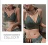 Sexy Spitzen-Bügelloses BH-Set mit tiefem Rücken, dünnen Baumwoll-Push-Up-Polstern und Schmetterlingsknoten-Design