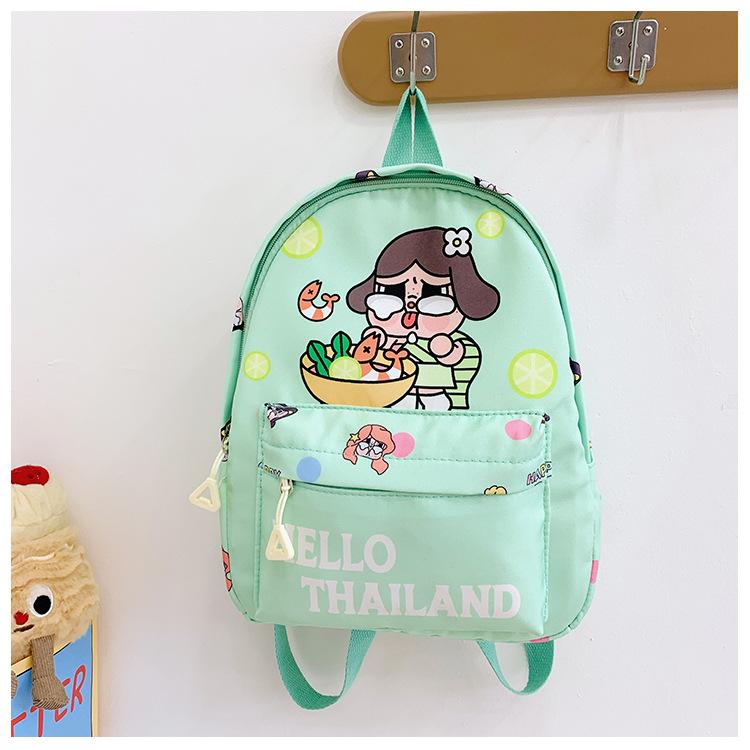

School bag new crying baby cartoon bag size class girl light school bag casual school bag зелёный