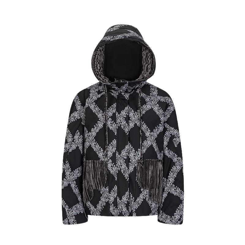 

Aileiyi Women s Hooded Patchwork Short Duck Down Jacket S