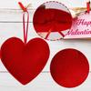 Pack of 12 Plaids Check Fabric Heart Shape Hanging Ornaments Pendants for Valentines Day Wedding Decors Party Supplies