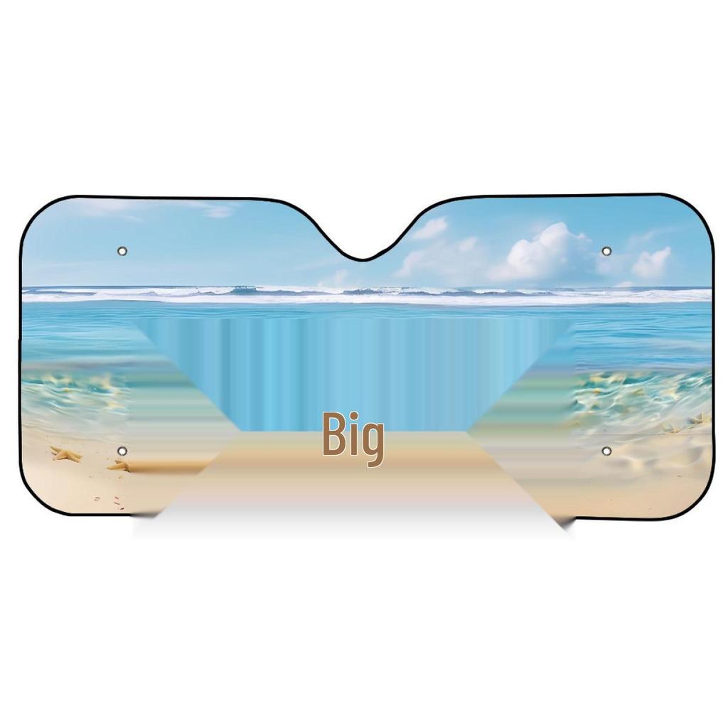 Summer Beach Shell Car Windshield Sunshade - Portable, Thin, No Installation Needed (Order from 1 Piece)