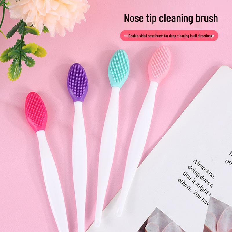 Dual-Sided Facial Cleansing & Exfoliating Brush for Blackheads