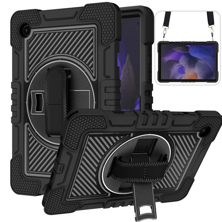 For Samsung Galaxy Tab A8 10.5 2021 360 Degree Rotation Contrast Color Silicone + PC Tablet Case