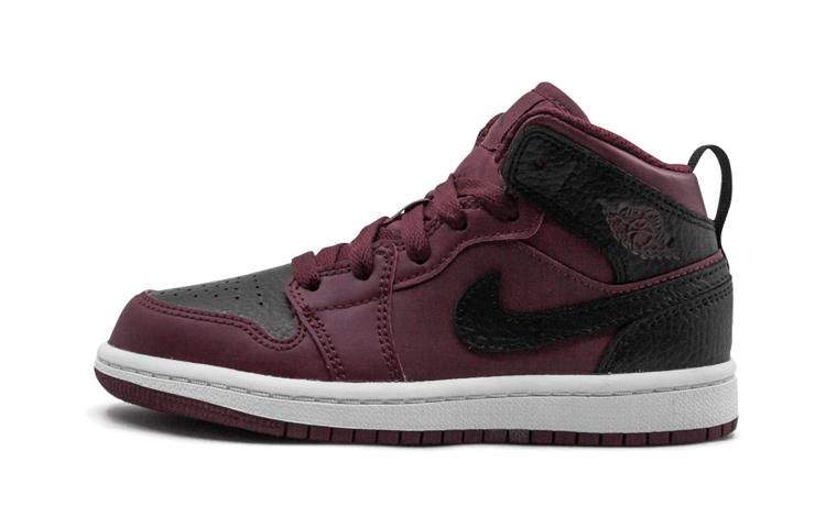 Kids' Sneakers Nike Air Jordan 1 Mid BP 'Team Red Black'