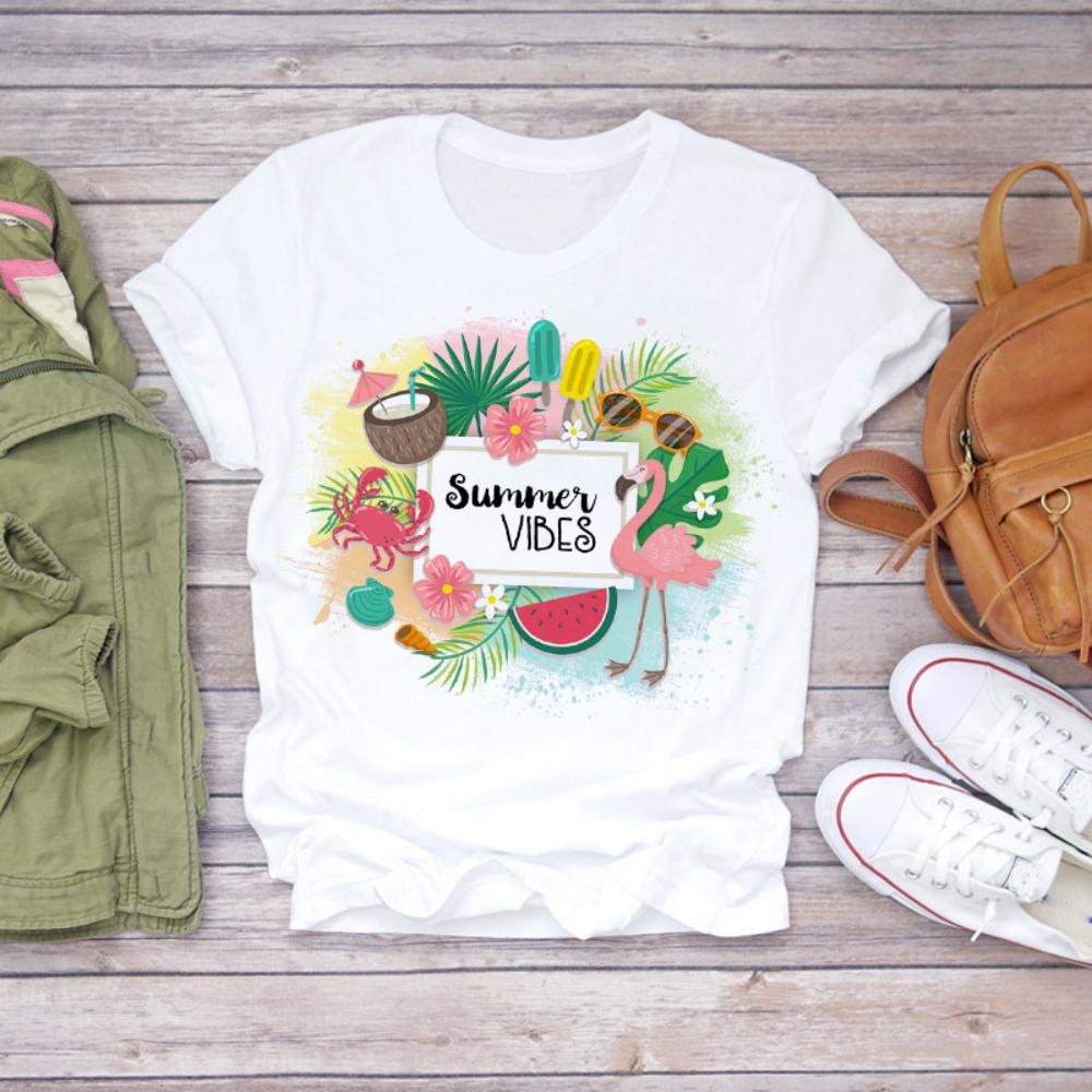 Colored Cartoon Fruit Tshirts  Avocado and Pineapple Tshirts Plussize Casual Tshirt Daily Streetwear Women Casual Tops