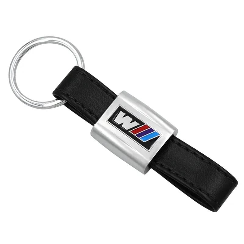 WKS5 Leather metal Car keychain key chain Car key ring For bmw M Sticker X1 X3 X4 X5 X6 X7 e46 e90 f20 e60 e39 f10 Car accessories