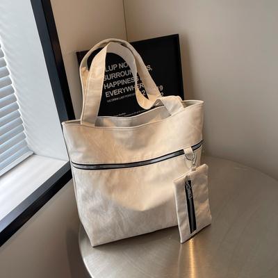 Large Capacity Bag Women's 2025 New Trendy Fashion Foreign Feeling Shoulder Bag Casual Simple Handbag Bag Tote Bag