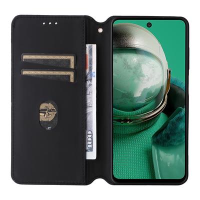 Para HMD Pulse/Pulse Pro/Pulse+ Funda Cartera de Cuero Cubierta para Teléfono con Estampado de Rombo