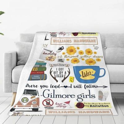 Gilmore Girls I Drink Coffee Like Gilmore Girl Blanket TV Flannel Vintage Soft Throw Blanket Restaurant Textile Decor Outdoor