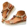 Thick Soled Women'S Bohemian Shoes Fashion Casual Braided Strap Wedge Sandals For Women Beach Sandals For Women Dressy Summer