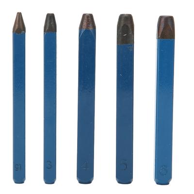 5pcs Jewelry Stamping Set 45 Steel Different Patterns Metal Stamps Punches Tools for Wooden Metal