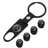 WODAS1 1set 3D Metal Car Wheel Tires Valves Tyre Caps Stem Air Caps Car Emblem Keychain For Mercedes Benz AMG CLK CLA GLK GLE GLC X200