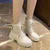 Spring and Autumn New Exquisite Women's Boots Fashion Trend Casual Short Boots Thick Bottom Height Increase Classic Modern Boots