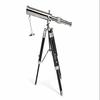 Handmade Brass Spyglass Telescope Chrome Finish, Wooden Tripod Home Decor Birthday Gift
