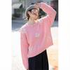 Mokana Women's Beaded 3D Flower Long Sleeve Knitted Top