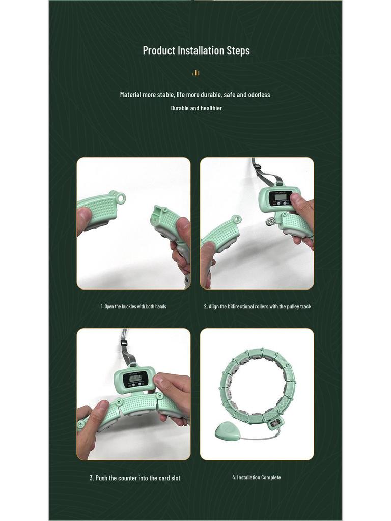 Women's Smart Magnetic Hula Hoop - Detachable, Thickened, Waist-Friendly for Abdomen Reduction and Weight Loss