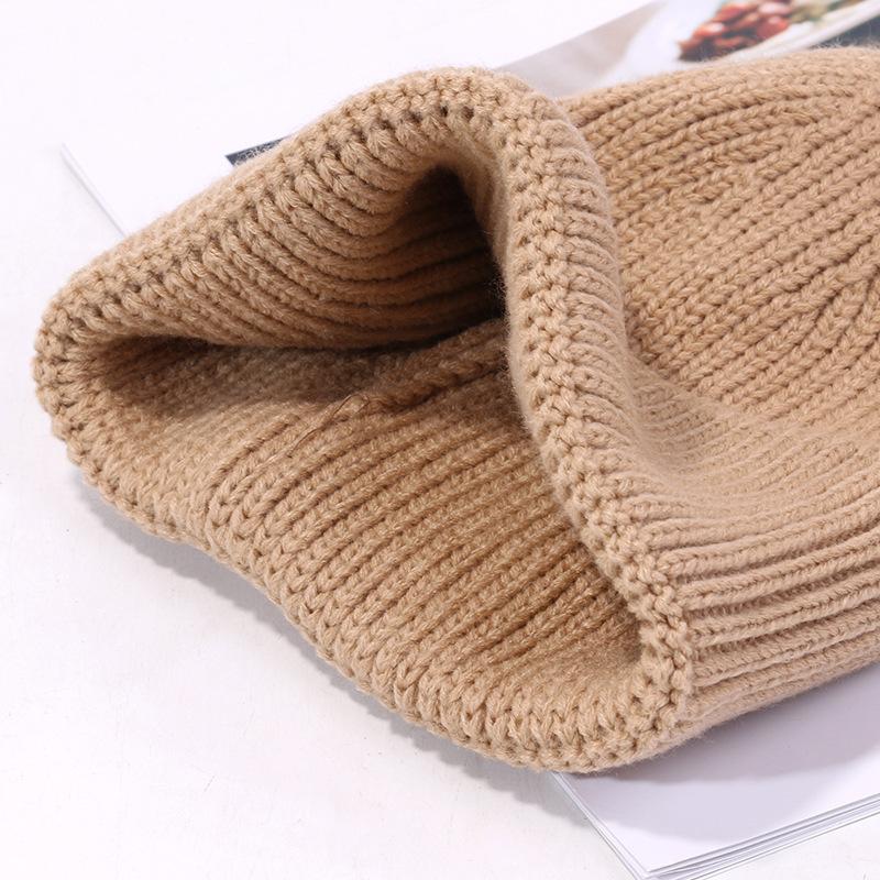 Autumn and Winter New Hat for Women Puppy Patch Knitted Hat Sweet and Cute Warm Wool Hat Outdoor Versatile Pullover Hat
