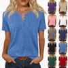 Women's Casual Short-Sleeve Pullover T-Shirt With Pockets