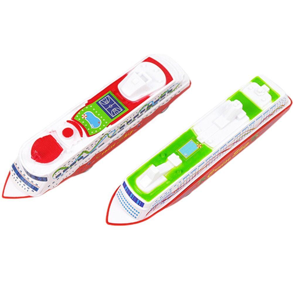 Model Toy Cruise Boat Model Simulation Pull Back Ship Novelty Sliding Steamship Gift for Kids