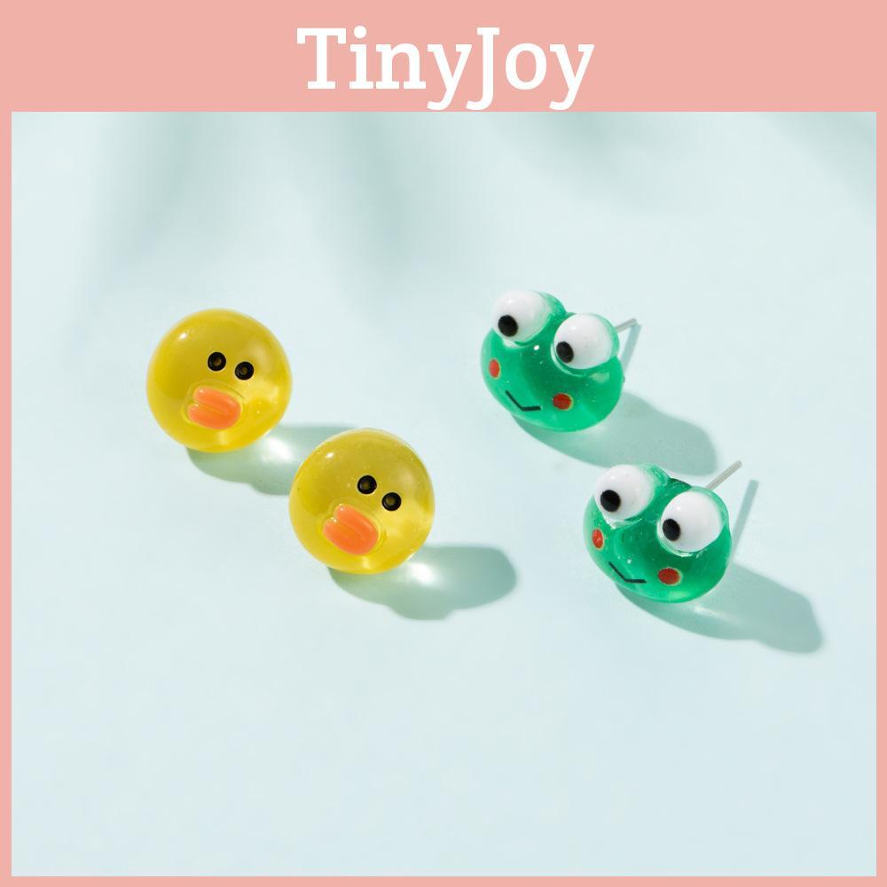 Popular Resin Duck And Frog Earrings Elegant And Simple Jewelry Animal