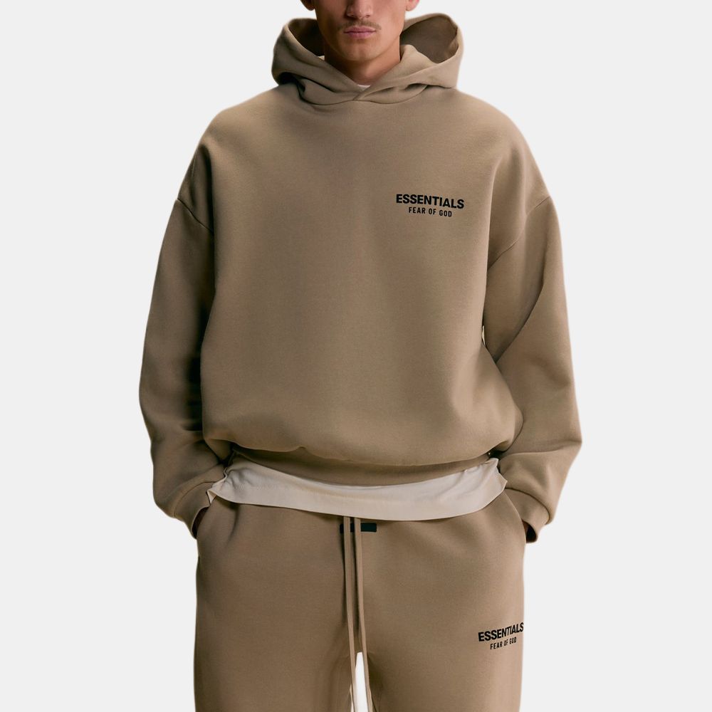 Fear of God Essentials Fleece Hoodie II Desert Sand Men Tops Tan 192HO246257F