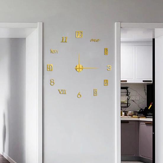 DIY Luminous Wall Clock Silent Movement Easy-to-read Decorative Modern Wall Clock for Living Room Bedroom