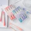 4pcs Gradual Sunrise Highlighter Pens Set Summer Mild Color Spot Liner Marker for Drawing Painting