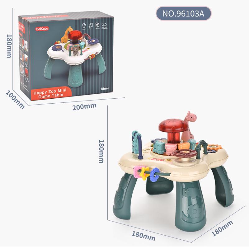 

Early Education Fun Zoo Music Table: Interactive Learning with Lights for Infants 180mm x 180mm x 180mm